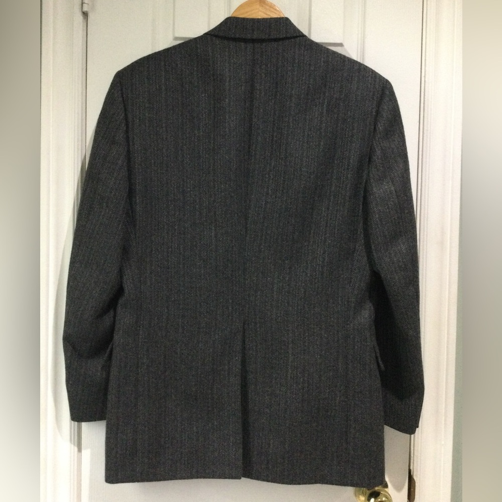 100% Pure Virgin Vintage Wool Gray Sport Coat - Picture 6 of 6